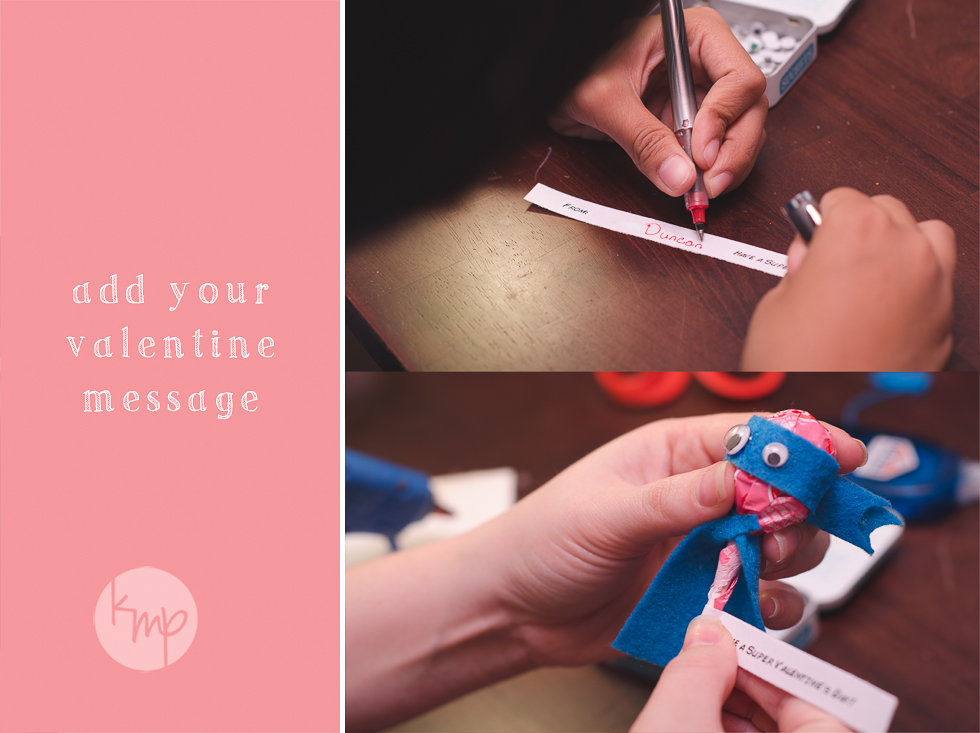 Add Your Valentine Message | DIY Superhero Valentines